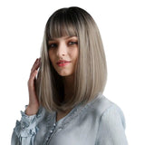 Perruque blond carré synthétique