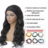 Perruque bandeau cheveux humains