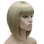 Perruque carré plongeant cheveux blond